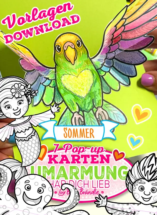 Sommer – Kreative Vorlagen zum Ausmalen, Basteln & für Fensterbilder